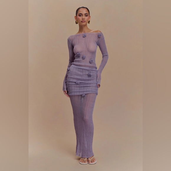 Meshki White Ribbed Knit Set - Picture 2 of 4